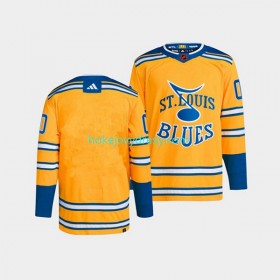 Pánské Hokejový Dres St. Louis Blues Blank Adidas 2022-2023 Reverse Retro Žlutá Authentic